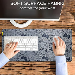 Ant Esports Wolf Mouse Pad 260X210X3mm Anti-fray Stitching, Gaming Mouse Pad Waterproof Surface & Non-Slip Rubber Base Stitched Edges Gaming Mouse Mat for Laptop,Compatible with Laser and Optical Mice