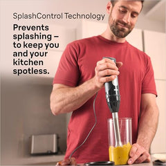 Braun MultiQuick 5, Powerful 1000W Hand Blender, Patented PowerBell Technology, Made in Europe, Guranteed Splash-Proof, Speed + Turbo, All-in-1: Blender, Grinder, Chopper & Whisker (MQ55236 Black)