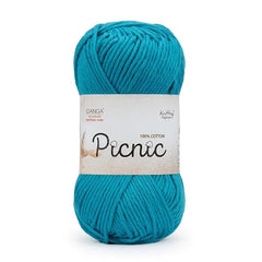 Ganga Acrowools Picnic is 100% Cotton and Crochet Yarn. Pack of 3 Balls - 50Gm Each Shade No - PIC015, Sterling Red