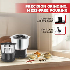 Maharaja Whiteline Odacio Desire Juicer Mixer grinder 550 Watt,smooth juicing, 3 jars, 5years warranty