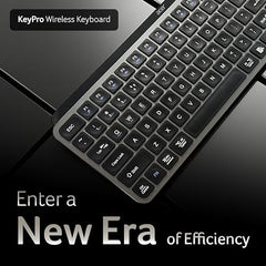 Acer KeyPro X105 Wireless Keyboard I Dual Mode 2.4GHz USB + BT 5.0 I 105 Keys Full Size Keyboard I Rechargeable 400mAh Battery I USB-C Charging I 64H Use I Windows Mac Android Compatible I Space Grey