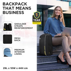 Aristocrat Nova 15L Laptop Backpack (15.6"), 2 Compartments, Dark Blue