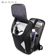 Red Lemon BANGE Captain Business Smart Backpack Water-Resistant fit 15.6 Inch Laptop Backpack with USB Charging Port,Travel Durable Backpack for Men and Women (Black)