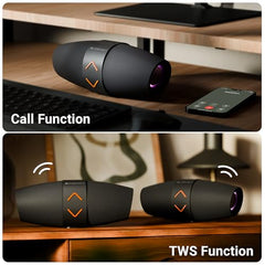 ZEBRONICS Sound Feast 55, Portable Bluetooth Speaker, 14 Watts, 10 Hours Playback, Dual 5.7 cm Drivers, Dual Passive Radiator, Call Function, RGB, Bluetooth v5.3 | TWS | USB | mSD | AUX, Deep Bass