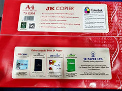 JK Copier Paper - A4, 500 Sheets, 75 GSM, Ream 3