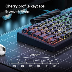 dagaladoo Cute PBT keycaps,Coffee Cat, XDA Profile Keyboard Keycaps