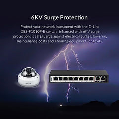 D-LINK DES-F1010P-E PoE Switch