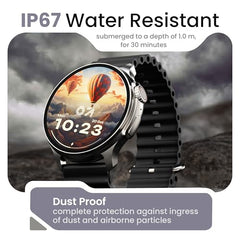 GOBOULT Crown R Pro 2 Smartwatch 1.43''HD AMOLED Display,BT Calling 5.2,600Nits Brightness,IP67,150+Watchfaces, 120+Sports Modes, AI Voice Assistant, SpO2 Monitoring(Charcoal Black)