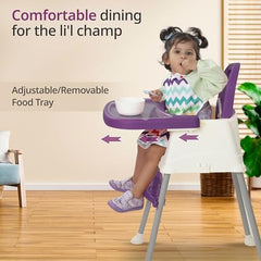 LuvLap 4 in 1 Convertible Baby High Chair with footrest, Convertible to High Chair, Low Chair, & Booster Seat, Essential for Baby Feeding (Green)