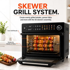 INALSA Air Fryer Oven 30 Ltr, 1800 W, Multi-Cooker, Air Fry, Aero Smart 30 | Stainless Steel Air Fryer Interior, 18 Preset, 9 Accessories, Digital Display Oven