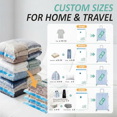 Cozy Essential Travel Vacuum Storage Bags with Rechargeable Cordless USB Pump, Space Saver Bags for Luggage, Suitcase, Carry-On, for Clothes, Blankets, Bedding & Seasonal Storage,15 Combo