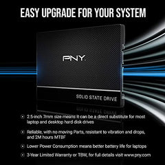 PNY CS900 500GB 2.5” SATA III Internal Solid State Drive (SSD) - (SSD7CS900-500-RB)