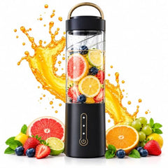 Juicer for Home ^ Lacossi Juicer Mixer Grinder with 1500mAh Battery, 6 Blades 3Gears Fast Blending, 2-Jar Capacity (400ml*2) | 40 Watts Bullet Rechargeable Portable Personal Juicer