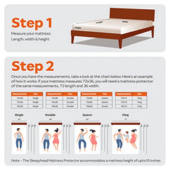 Sleepyhead Bamboo Terry Waterproof Mattress Protector; (75 x 36 Single Size; White)