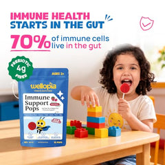 Wellopia Immune Support Pops | Orange & Mixed Berry | Ages 2+ | 15 Pops