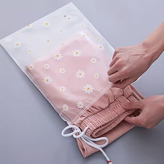 OSDUE Polyethylene Frosted Zipper Bags 30x35cm Pack of 10 – Transparent LDPE Zip Lock Storage Bags for Clothes, Shoes, Cosmetics, Jewellery, Toiletries & Travel