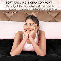 AVI Super Soft 500 GSM Microfiber Bed Mattress Topper for King Size 78x72 Inch | All Season Comfortable Sleep 2 Inch Thick Mattresses Padding King Size -(White, 6.5x6 Feet, 4 Corners Elastic Band)
