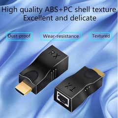 Atevon HDMI Extender over Cat5e/Cat6 Cable - 30M High-Speed 1080p Signal Transmission for TV, Projector & Home Theater - Easy Plug & Play Setup - Pack of 1