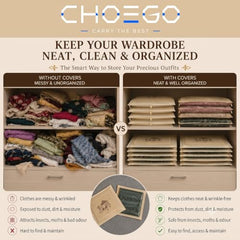 Choego New Season Wedding Print Saree Cover Pack of 12 | Zip closure, Doli Print Reusable storage bags, Ideal for bridal designer sarees, Wardrobe organizer, One side transparent
