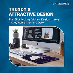 TURTLEWINGS | Mousepad | Inspirational Quote Mousepad – 22x18 cm, 3mm Thick | Abstract Design Non-Slip Rubber Base | Office, Study & Gaming Use | Premium Smooth Surface 3