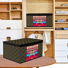 Kuber Industries Clothes Organizer For Wardrobe (Pack of 3 Each) 2-in-1 Combo Storage Organizer For Saree and Blouse - Dress Organizer For Wardrobe - Saree Covers With Zip (Maroon)