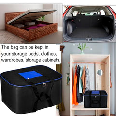 Storite 2 Pack Moisture Proof Nylon Underbed Storage Bag For Clothes Large | (54 x 46 x 28 cm) - BlackRed, Rectangular