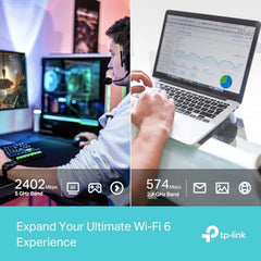 TP-Link AX1800 Wi-Fi 6 Dual Antennas High Gain Wireless USB 3.0 Adapter, Dual-Band, Auto Driver, MU-MIMO, Low- Latency, 1-Meter Cable, Supports Windows 10/11, Highly Secure WPA3 (Archer TX20U Plus)