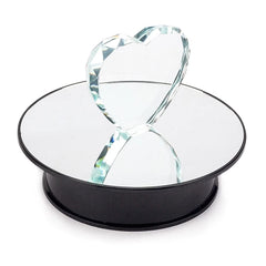 SYGA USB Electric Turntable Electric Rotating Display Stand 360-Degree Rotating 2-4kg Weight Capacity Jewelry Display Stand (Black & Black)