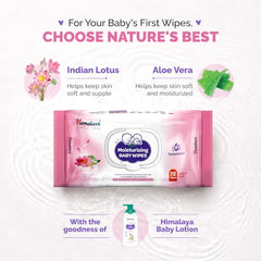 Himalaya Nature Touch Water Wipes for Baby's Sensitive Skin | 72NxPack of 3 | With Organic Coconut Oil | 99% Pure Water | 100% Plant-Based Biodegradable Wipes