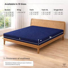 MY ARMOR Waterproof Mattress Protector King Size, 78x72, 6.5x6 feet, Double Bed Protector Sheet Cover, Breathable and Hypoallergenic Ultra Soft Fitted Terry Cotton Feel Fabric, Elastic Skirting, Grey