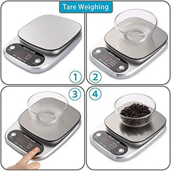GADGETRONICS Digital Kitchen Weight Scale Food Weight Machine For Health, Fitness, Home Baking & Cooking (10 Kgs, 1 Year Warranty & Batteries Included), Black
