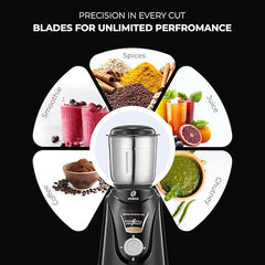 Kinsco 550W Blender Mixer with 3 Jars, Black