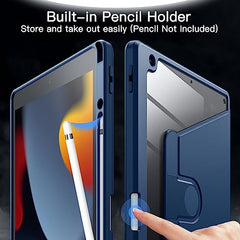 JETech 360° Rotating Case for iPad 9th/8th/7th Gen 10.2", Black