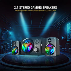 Ant Esports GS150 Computer Speakers, 2.0CH PC Speakers, in-line Volume Control, 6W USB Powered Stereo Desktop Speakers with 3.5mm AUX for PC/Laptop/Projector/Tablet/Cellphone