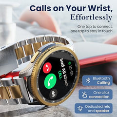 GOBOULT Crown R Pro 2 Smartwatch 1.43''HD AMOLED Display,BT Calling 5.2,600Nits Brightness,IP67,150+Watchfaces, 120+Sports Modes, AI Voice Assistant, SpO2 Monitoring(Charcoal Black)