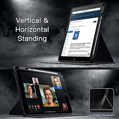 JETech 360° Rotating Case for iPad 9th/8th/7th Gen 10.2", Black