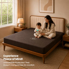 Utopia Bedding Waterproof Mattress Protector, Cotton Terry Fabric, King Size, Brown, Breathable & Elastic Fitted