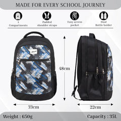 F Gear Arashi Mocha Mousse 35L School Backpack,Laptop Sleeve,4 Compartments