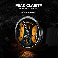 Noise Endeavour 2 (Smartchoice) Rugged Smart Watch – 1.46″ AMOLED Display, Built-in GPS, ABC Sensors, Up to 7-Day Battery, 5ATM Water Resistance, AI, Strava Integration, for iOS & Android (Jet Black)