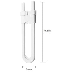 SYGA Sliding Child Safety Cabinet Locks, U Shaped Baby Proof Cupboard Kitchen Lock, Childproof Cabinet Latch Kid Safety for Knobs and Handles Home Furniture Door (Pack of 6)