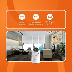 Trueview 3MP Pack of 2 Smart CCTV Wi-fi Home Security Camera with Pan Tilt 360° View, 2 Way Talk, Cloud Monitor, Motion Detect, Supports SD Card Up to 256 GB, Night Vision (3MP Robot - Pack of 2)