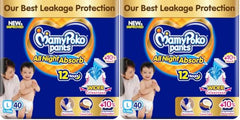 Mamypoko pants All night absorb| Pant Style Baby Diapers Large Size(L), 124 Count,(62*2) Ideal for 9-14Kgs|1 Diaper= Upto All night Absorption|Wider Crisscross Sheet|Gentle Coco Care| 12hr Leakage Protection| Prevents Heaviness.