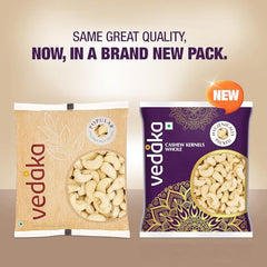 Amazon Brand - Vedaka Whole Cashews | 1 Kg | Grade W320 Kaju Nuts | Gluten-Free & Plant Based Protein | Firm Texture, Rich Taste | Healthy Snack