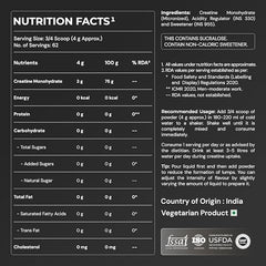 Nutrabay Pure Series Micronised Creatine Powder Monohydrate, Pre/Post Workout Bodybuilding, Crossfit Supplement, 250 g (Unflavoured)