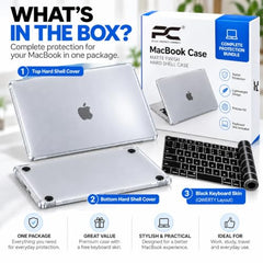 PC LABEL Matte Finish Hard Shell Case for MacBook Pro 14 Inch ((2021–2026) M4/M3/M2/M1 A3112/A3185/A3401/A2918/A2992/A2779/A2442/A3426/A3427), Lightweight Protective Cover with Free Black Keyboard Skin