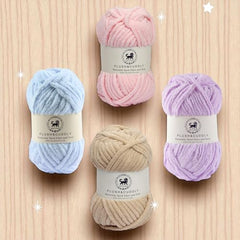 NESTNHAVEN , Plush & Cuddly Sets 2.0 , Chenille Yarn Supersoft Hand Knitting Wool Ball, set of 4 , 400 grams (1 Ball/100 Gram Each) Suitable for Craft, Babywear, Toys , Baby Blankets , 5 Bulky, Shades - NNHS 2.0 (Set 26 baby Pink , lilac , hot pink…
