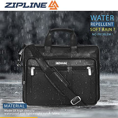 Zipline Laptop bags for men office use | Synthetic Leather laptop bag for Man women, 15.6" compatible Laptop, Macbook, Macbook Pro Messenger Bags for Men & Women (1-Brown Bag)