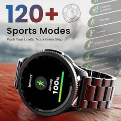 GOBOULT Crown R Pro 2 Smartwatch 1.43''HD AMOLED Display,BT Calling 5.2,600Nits Brightness,IP67,150+Watchfaces, 120+Sports Modes, AI Voice Assistant, SpO2 Monitoring(Charcoal Black)