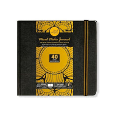 Zen Sangam - Portrait A4 Artists' 230GSM, (80 Pages) Mixed Media Art Journal - Sketch Book Stitched HardBound - Acid Free Cartridge Paper, Size (29.7cm x 21cm) Pencils,Chalk,Oil Pastels,Crayons-Black