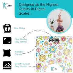 K-Life Digital Weighing Machine for Body Weight | 180 kg Capacity | Digital Body Weight Machine | Strong ABS Build | Step-On Technology | Electronic Bathroom Scale | Accurate Weight Measurement